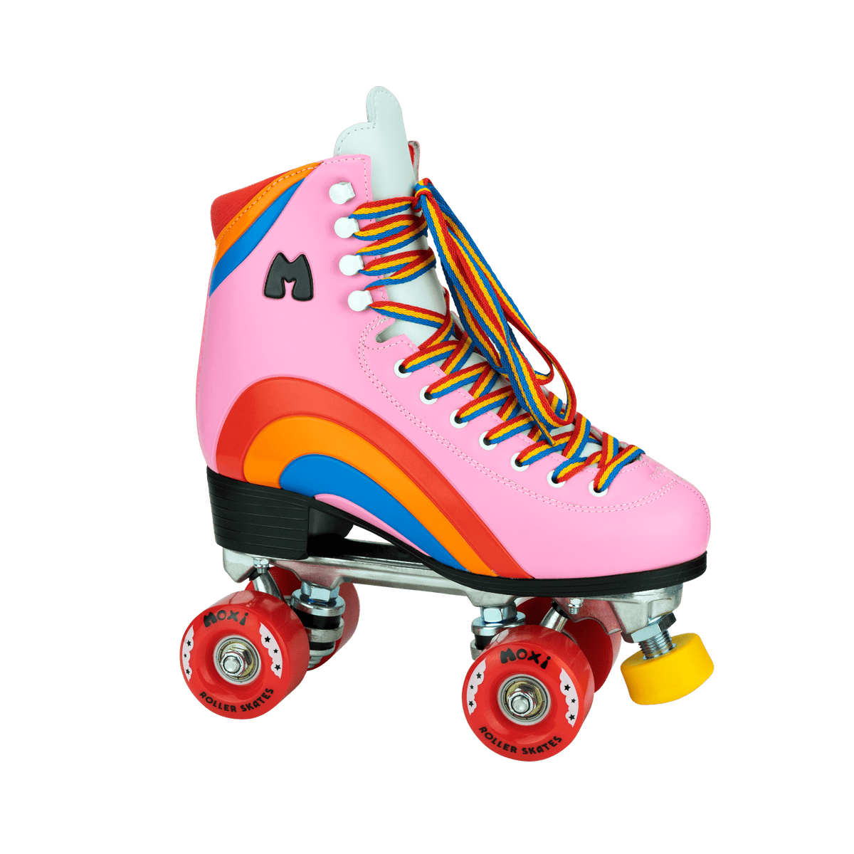 New! Moxi Rainbow Rider Skates Size sold Men's 6 fits Women's Size 7-7.5 Yellow